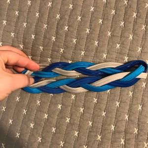 Blue Braided Elastic Headband